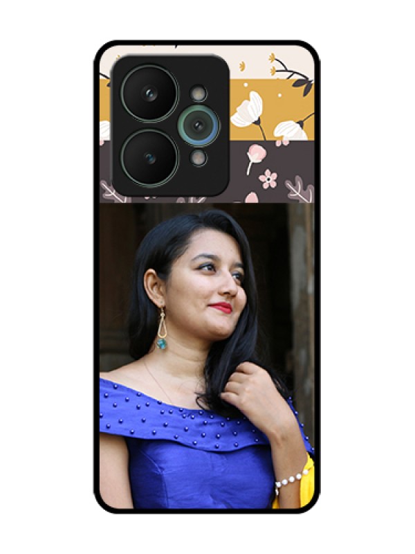 Custom Realme 15 5G Custom Metal Phone Case - Stylish Floral Design