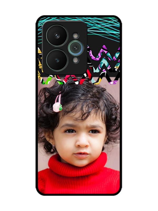 Custom Realme 15 5G Custom Metal Phone Case - Neon Abstract Design