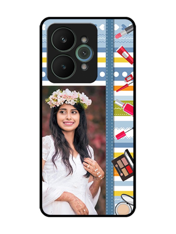 Custom Realme 15 5G Custom Metal Phone Case - Makeup Icons Design