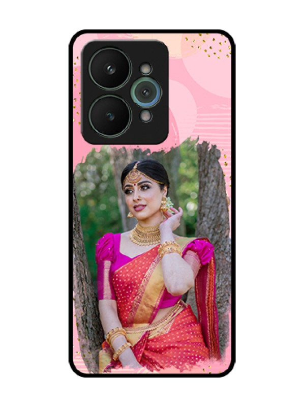 Custom Realme 15 5G Custom Metal Phone Case - Gold Glitter Splash Design