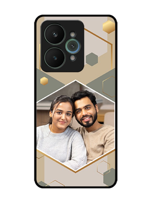 Custom Realme 15 5G Custom Metal Phone Case - Stylish Hexagon Pattern Design