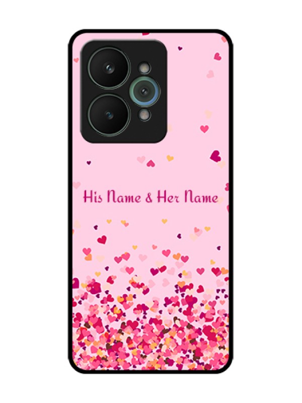 Custom Realme 15 5G Custom Metal Phone Case - Floating Hearts Design