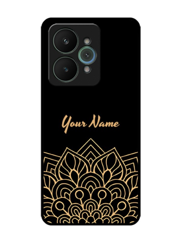 Custom Realme 15 5G Custom Metal Phone Case - Golden Mandala Design