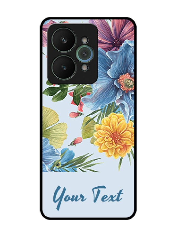 Custom Realme 15 5G Custom Metal Phone Case - Stunning Watercolored Flowers Painting Design