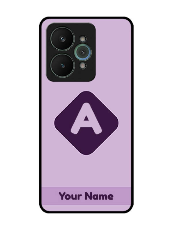 Custom Realme 15 5G Custom Metal Phone Case - Custom Letter In Curved Badge Design