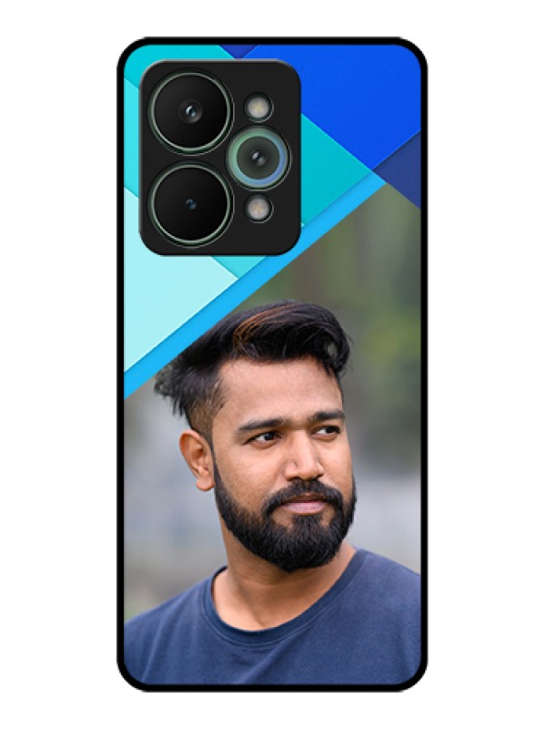 Custom Realme 15 Pro 5G Custom Metal Phone Case - Blue Pattern Design