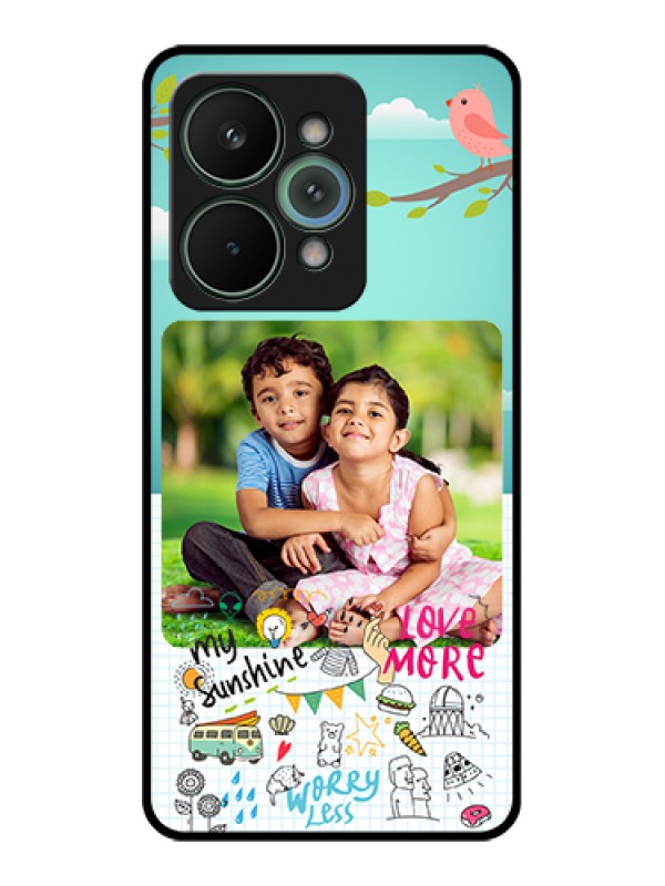 Custom Realme 15 Pro 5G Custom Metal Phone Case - Doodle Love Design