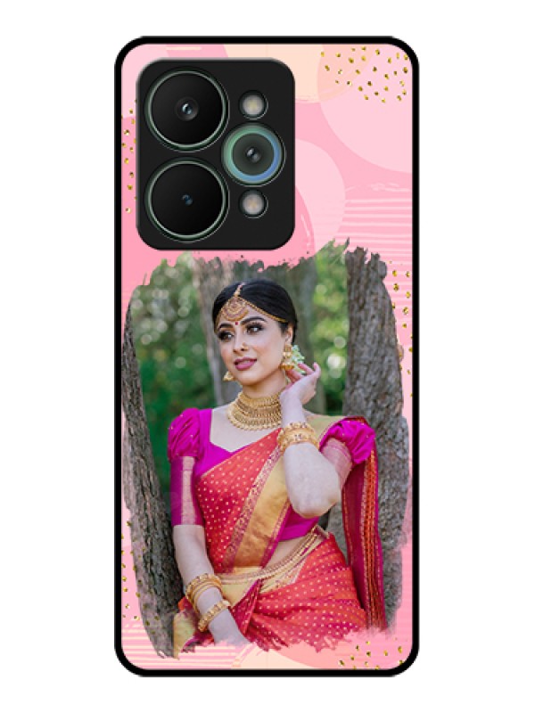 Custom Realme 15 Pro 5G Custom Metal Phone Case - Gold Glitter Splash Design