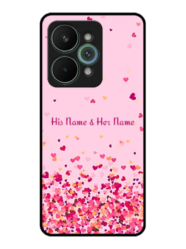 Custom Realme 15 Pro 5G Custom Metal Phone Case - Floating Hearts Design