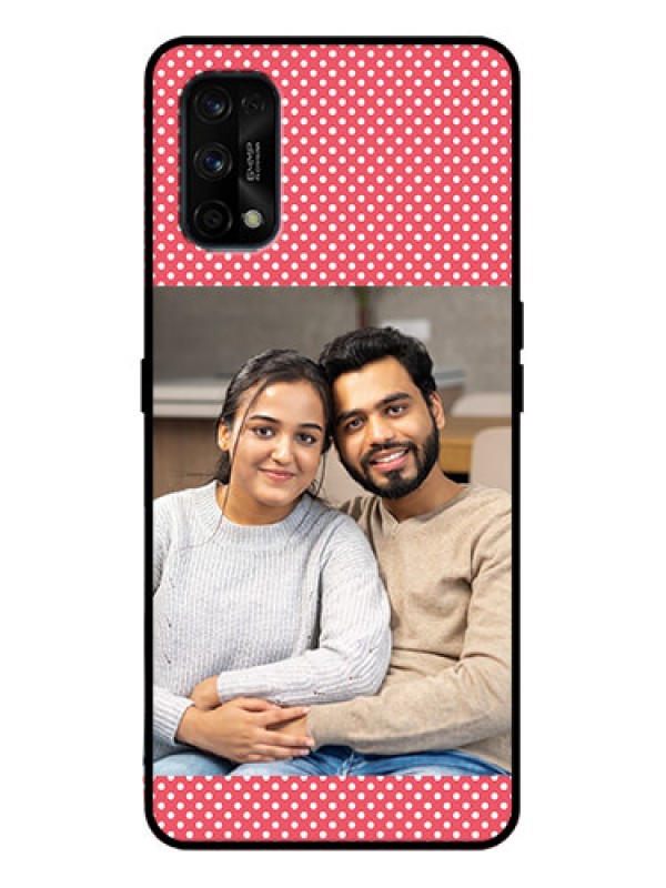 Custom Realme 7 Pro Custom Metal Phone Case - White Dotted Design