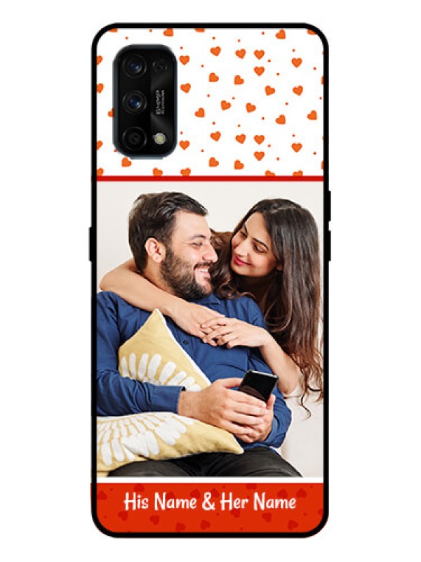 Custom Realme 7 Pro Custom Metal Phone Case - Orange Love Symbol Design