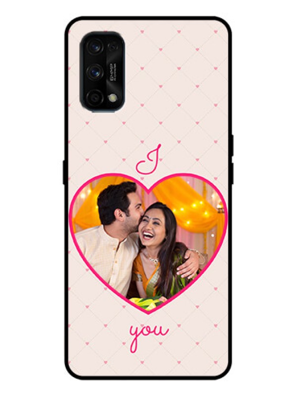 Custom Realme 7 Pro Custom Metal Phone Case - Heart Shape Design
