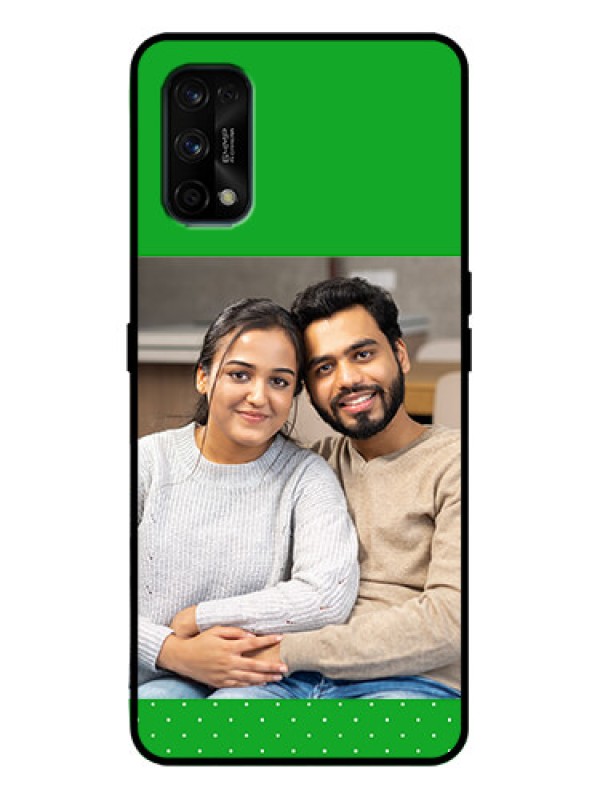 Custom Realme 7 Pro Custom Metal Phone Case - Green Pattern Design