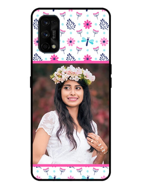 Custom Realme 7 Pro Custom Metal Phone Case - Colorful Flower Design