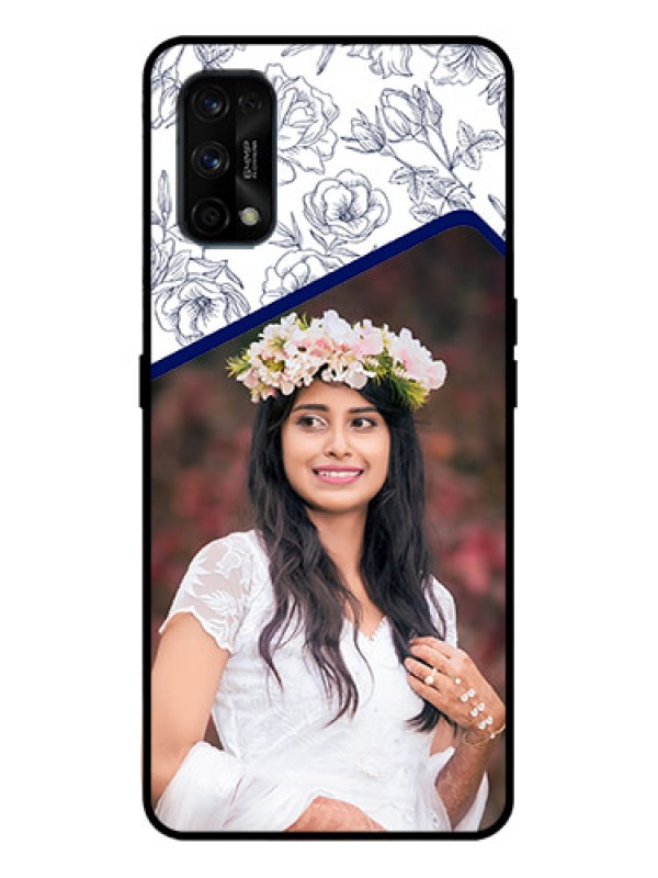 Custom Realme 7 Pro Custom Metal Phone Case - Classy Floral Design