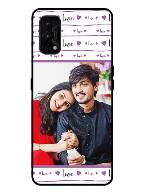 Custom Realme 7 Pro Custom Metal Phone Case - Couples Heart Design