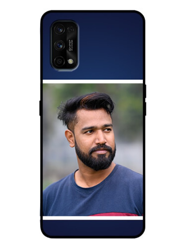 Custom Realme 7 Pro Custom Metal Phone Case - Simple Royal Blue Design
