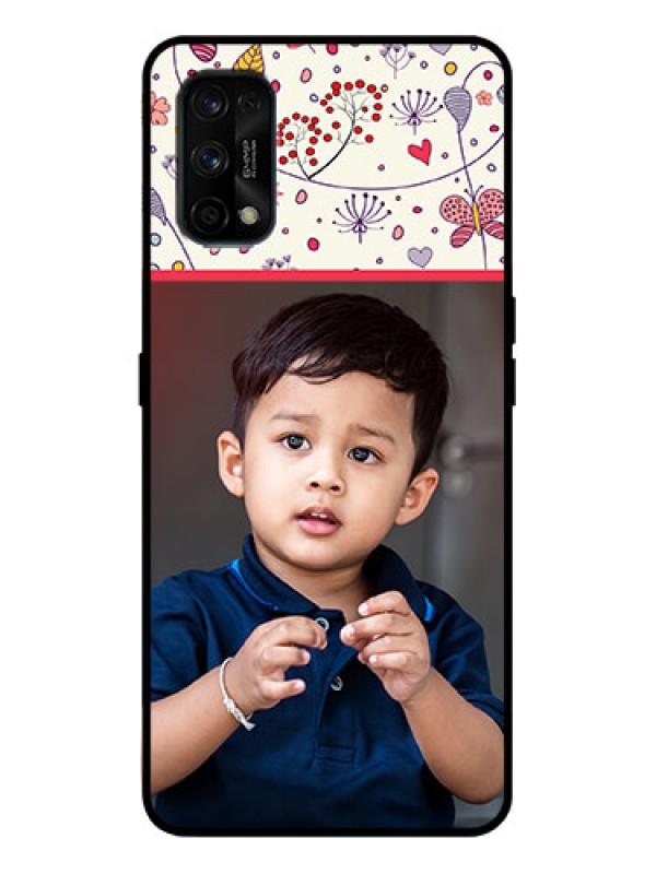 Custom Realme 7 Pro Custom Metal Phone Case - Premium Floral Design