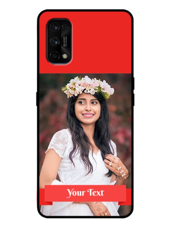 Custom Realme 7 Pro Custom Metal Phone Case - Simple Red Color Design
