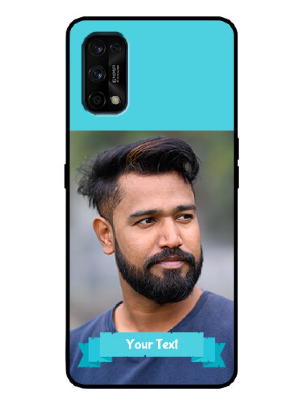 Custom Realme 7 Pro Custom Metal Phone Case - Blue Color Design