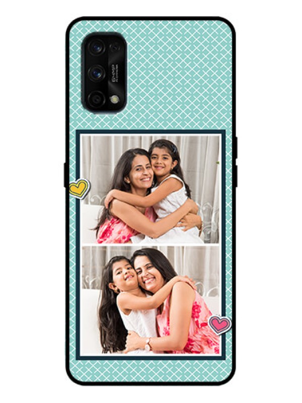 Custom Realme 7 Pro Custom Metal Phone Case - 2 Image Holder With Pattern Design