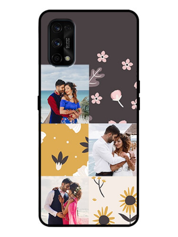Custom Realme 7 Pro Custom Metal Phone Case - 3 Images With Floral Design