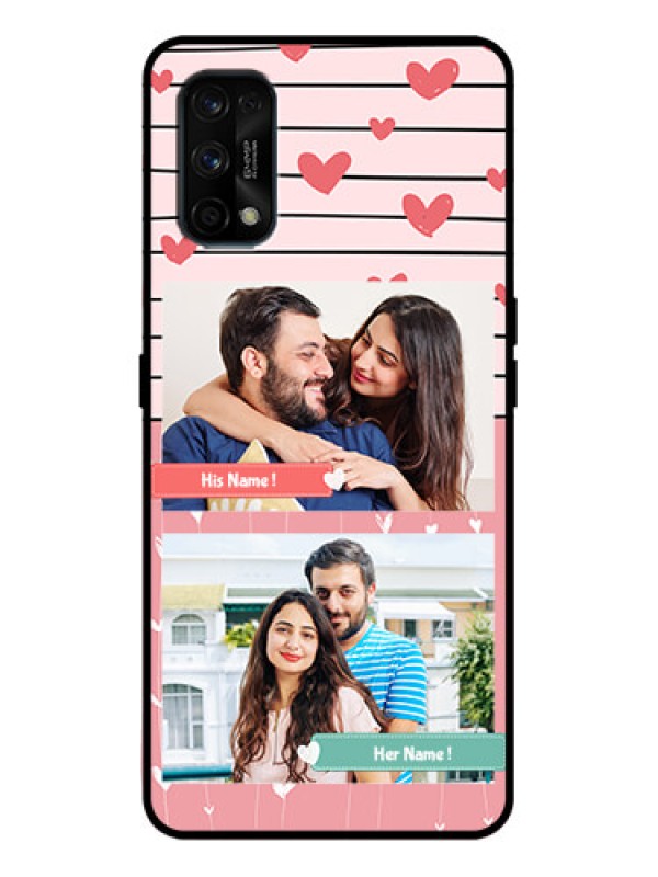 Custom Realme 7 Pro Custom Metal Phone Case - Photo With Heart Design