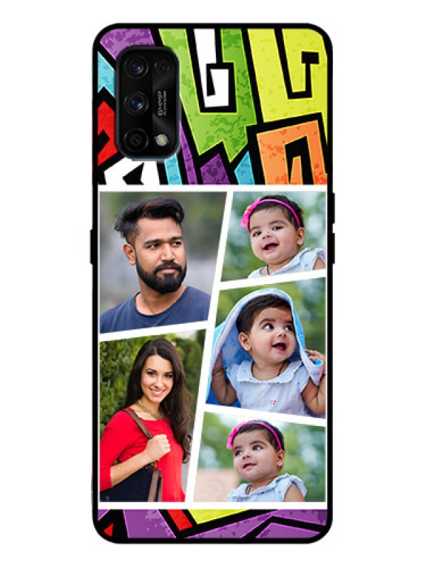 Custom Realme 7 Pro Custom Metal Phone Case - Graffiti Pattern Design