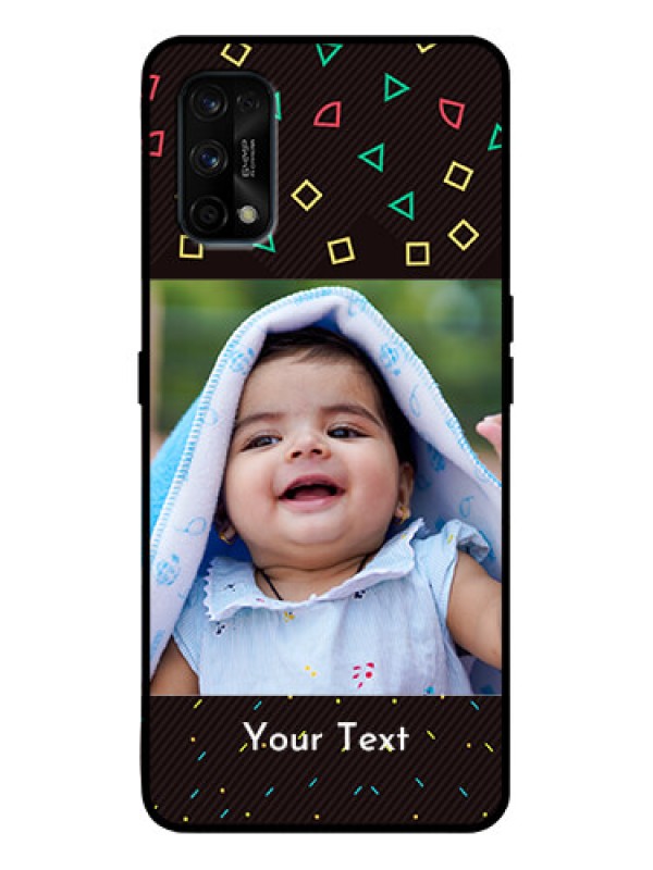Custom Realme 7 Pro Custom Metal Phone Case - With Confetti Birthday Design