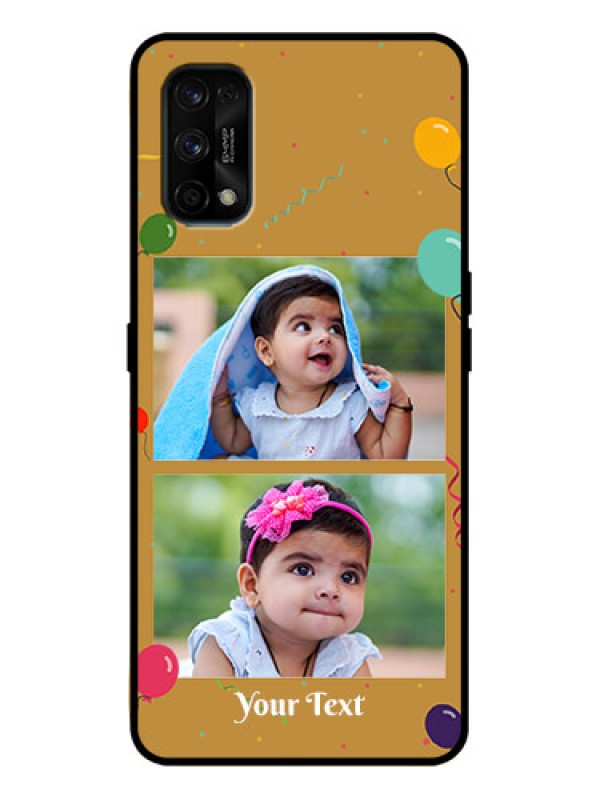 Custom Realme 7 Pro Custom Metal Phone Case - Image Holder With Birthday Celebrations Design