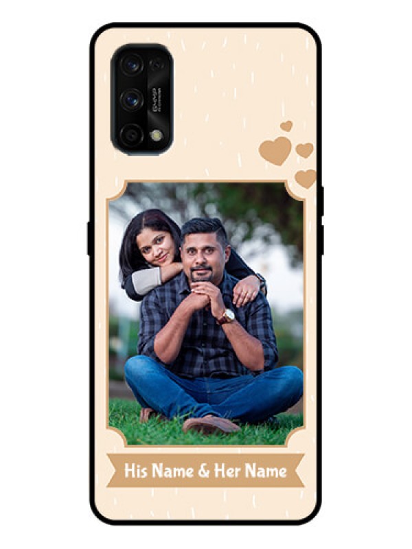 Custom Realme 7 Pro Custom Metal Phone Case - With Confetti Love Design