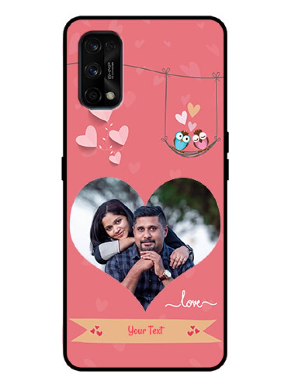 Custom Realme 7 Pro Custom Metal Phone Case - Peach Color Love Design