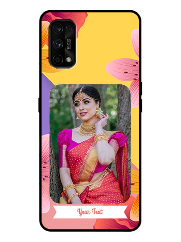 Custom Realme 7 Pro Custom Metal Phone Case - 3 Image With Vintage Floral Design