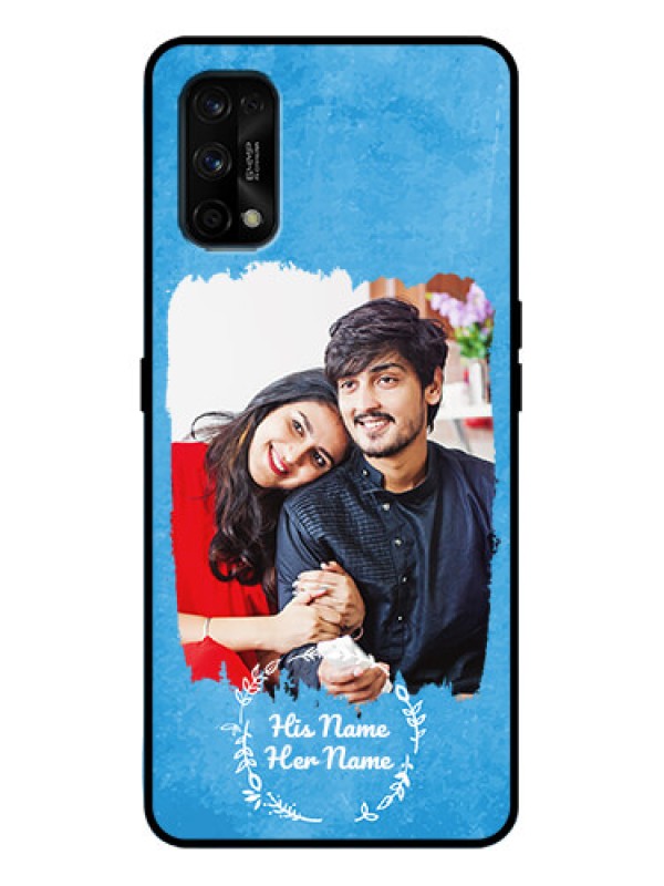 Custom Realme 7 Pro Custom Metal Phone Case - Blue Color Vintage Design