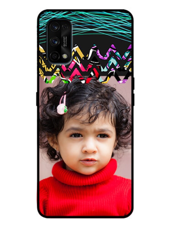 Custom Realme 7 Pro Custom Metal Phone Case - Neon Abstract Design