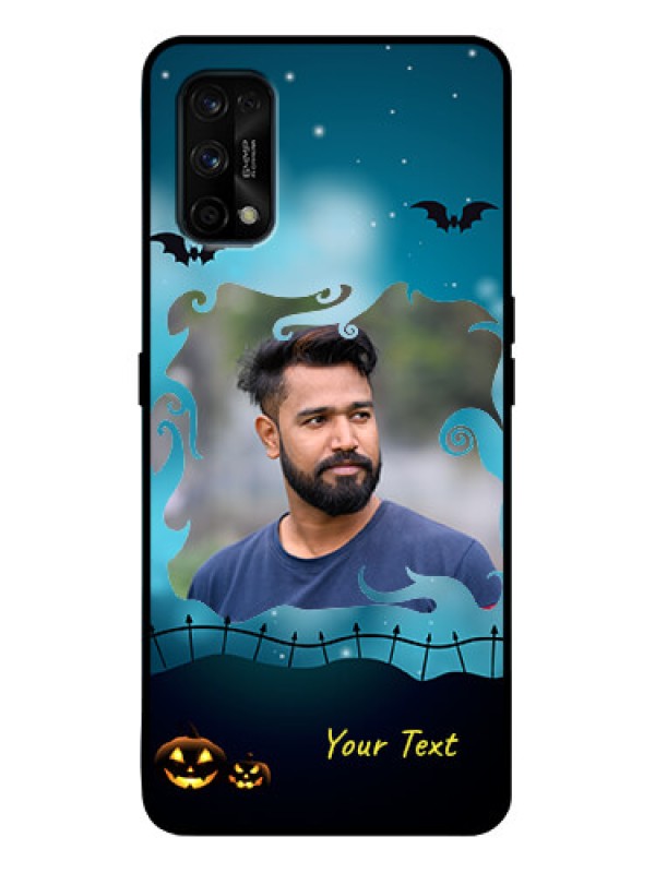 Custom Realme 7 Pro Custom Metal Phone Case - Halloween Frame Design