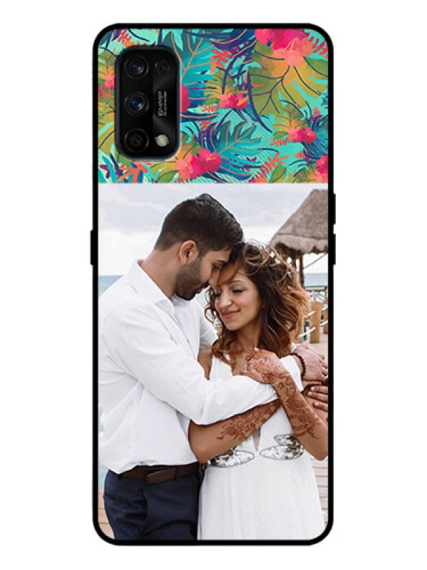 Custom Realme 7 Pro Custom Metal Phone Case - Watercolor Floral Design
