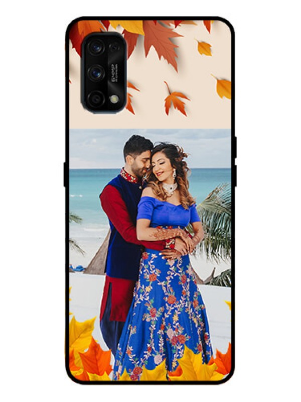 Custom Realme 7 Pro Custom Metal Phone Case - Autumn Maple Leaves Design