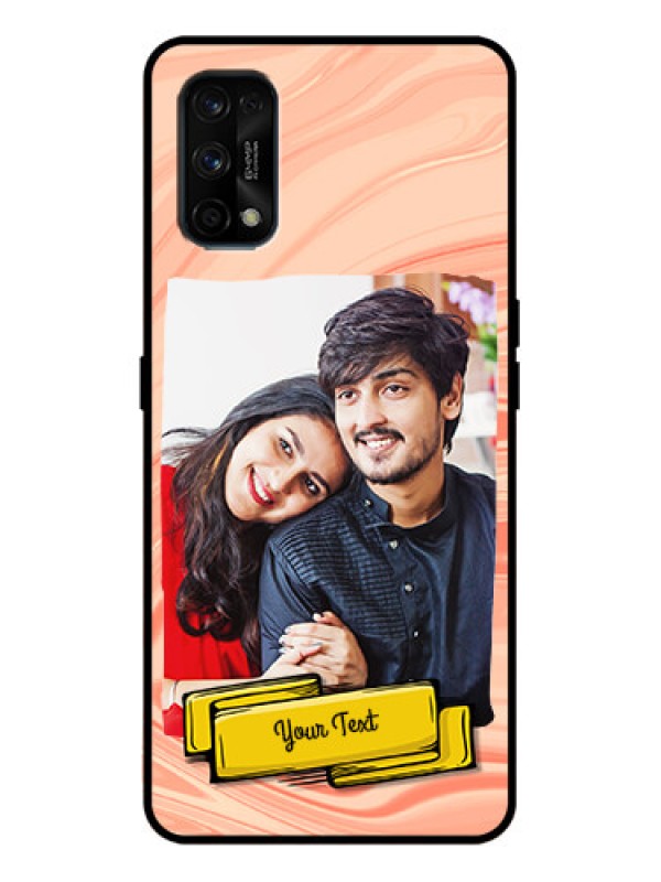 Custom Realme 7 Pro Custom Metal Phone Case - Marble Texture Design