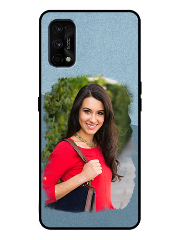 Custom Realme 7 Pro Custom Metal Phone Case - Grunge Line Art Design