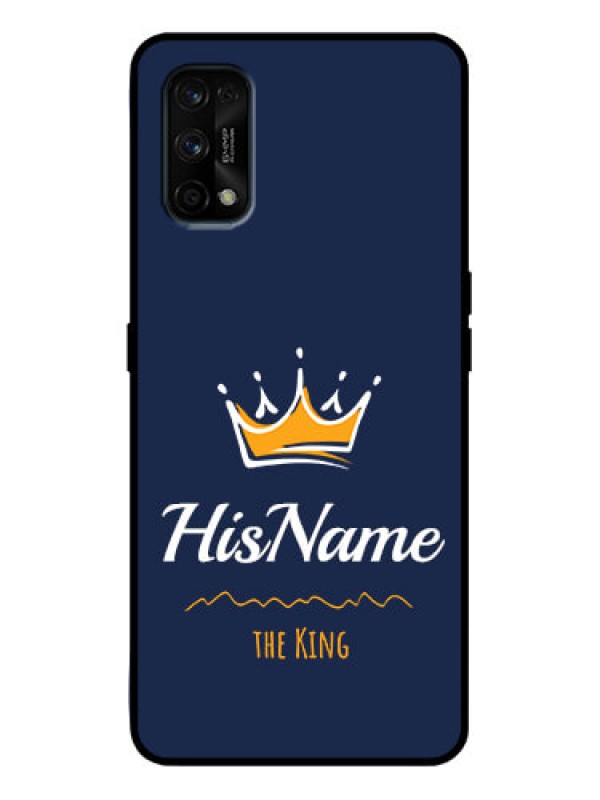 Custom Realme 7 Pro Custom Metal Phone Case - King With Name Design