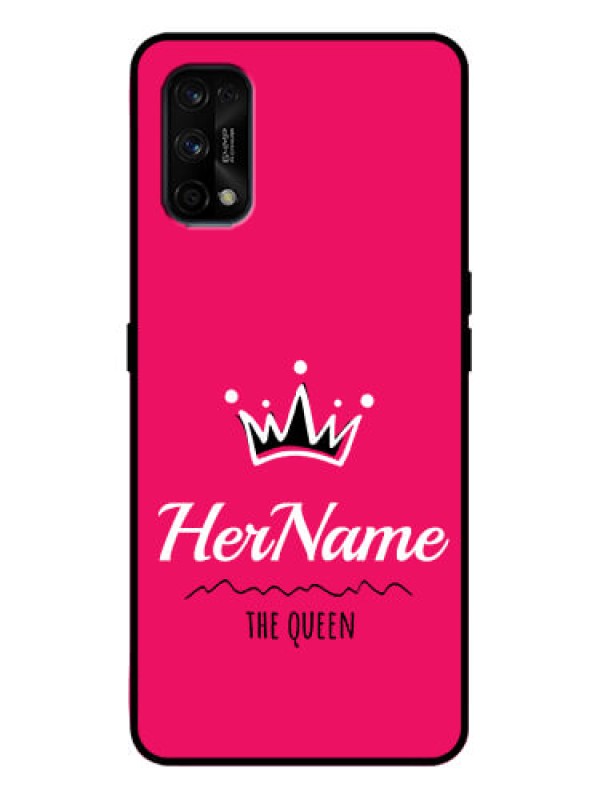 Custom Realme 7 Pro Custom Metal Phone Case - Queen With Name Design