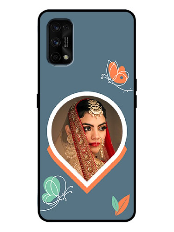 Custom Realme 7 Pro Custom Metal Phone Case - Droplet Butterflies Design