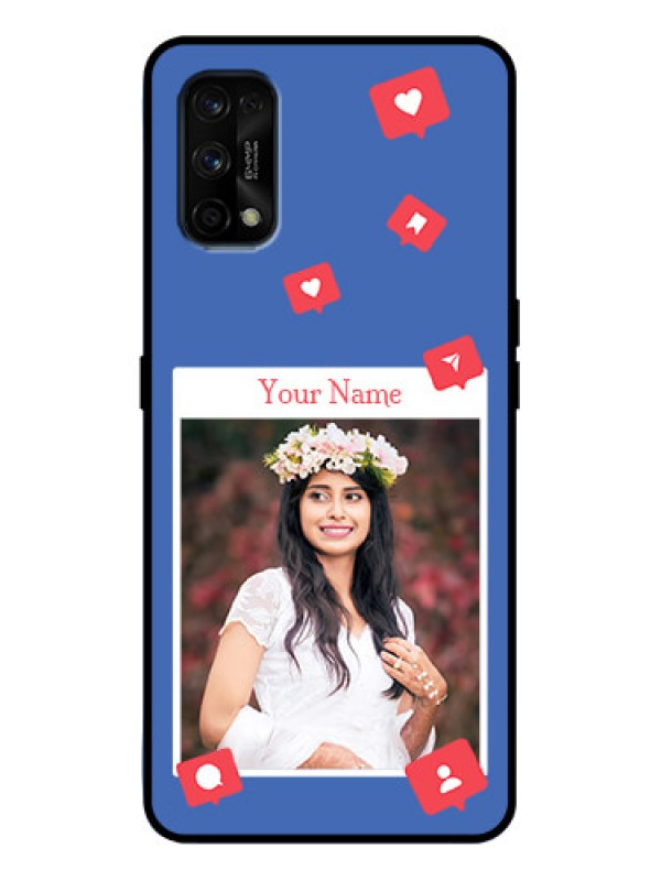 Custom Realme 7 Pro Custom Metal Phone Case - Like Share And Comment Design