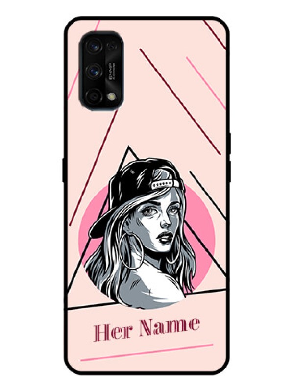 Custom Realme 7 Pro Custom Metal Phone Case - Rockstar Girl Design