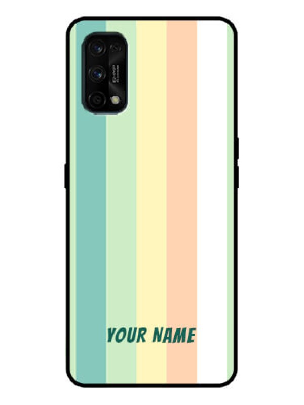 Custom Realme 7 Pro Custom Metal Phone Case - Multi - Colour Stripes Design