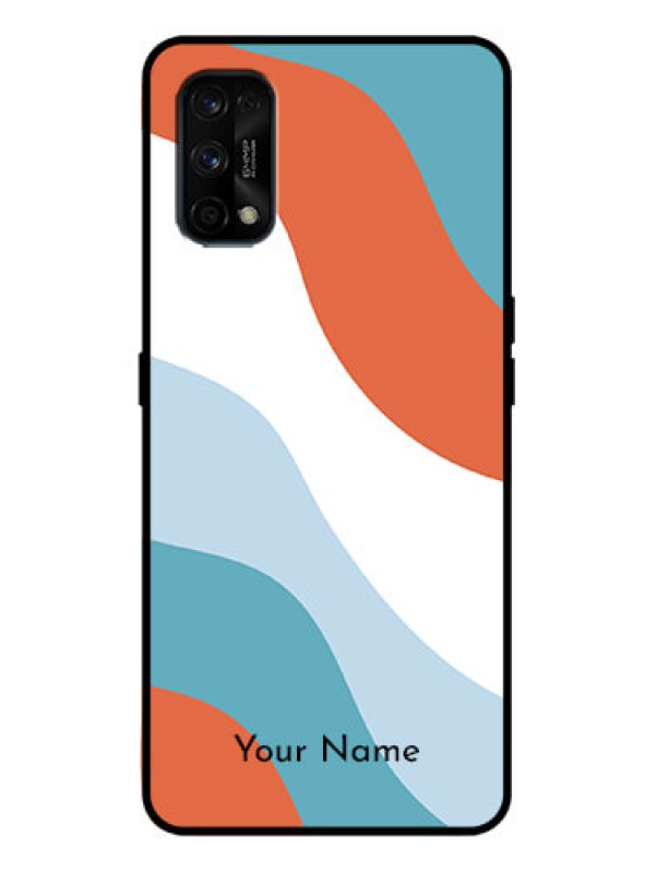 Custom Realme 7 Pro Custom Metal Phone Case - Coloured Waves Design