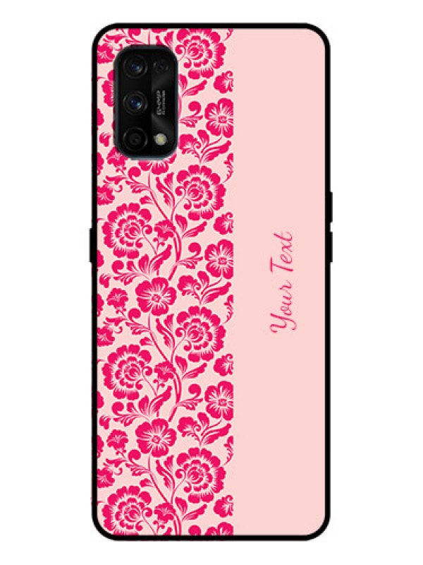 Custom Realme 7 Pro Custom Metal Phone Case - Attractive Floral Pattern Design