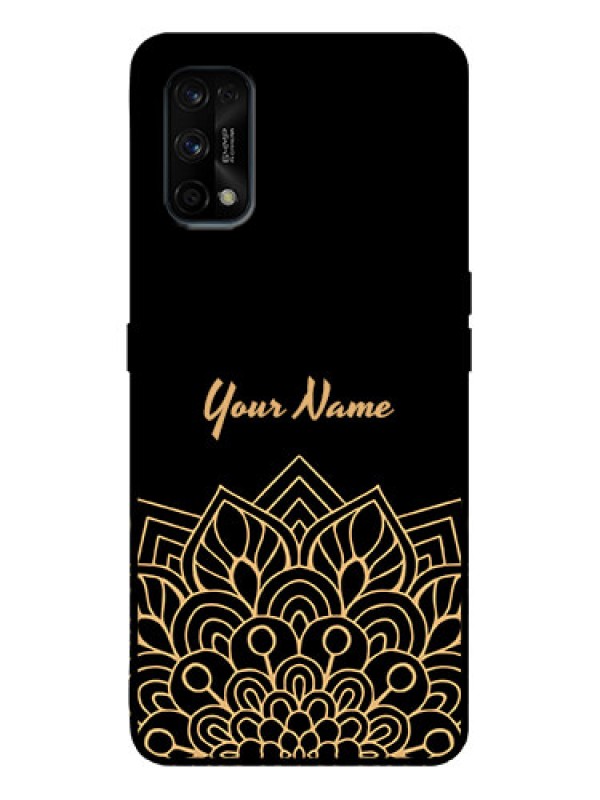 Custom Realme 7 Pro Custom Metal Phone Case - Golden Mandala Design