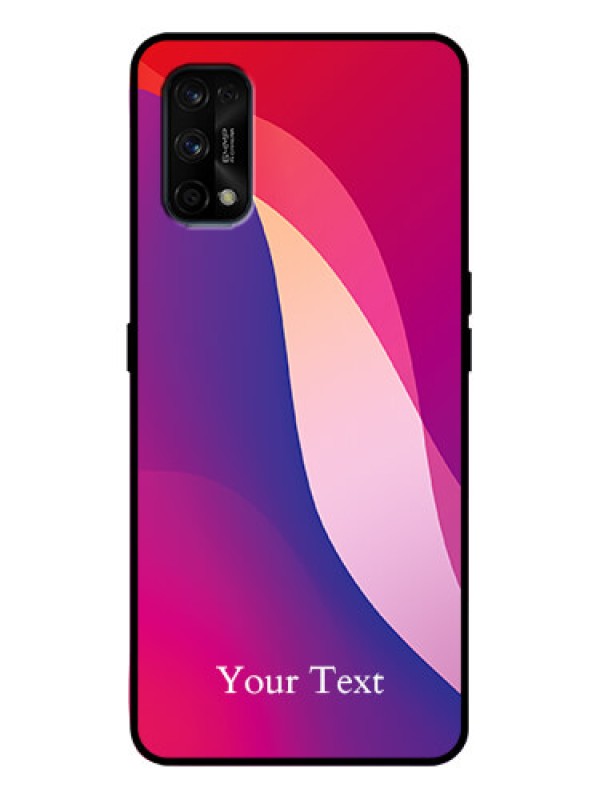 Custom Realme 7 Pro Custom Metal Phone Case - Digital Abstract Overlap Design